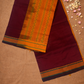 Handloom Korvai Silk Cotton Saree  |  Wine Red