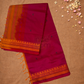 Handloom Korvai Cotton Silk Saree  |  Rose Red