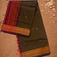 Handloom Korvai Silk Cotton Saree  |  Army Green