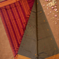 Handloom Korvai Silk Cotton Saree  |  Army Green