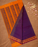 Handloom Korvai Silk Cotton Saree  |  Royal Purple
