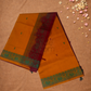 Handloom Korvai Silk Cotton Saree  |  Fire Orange