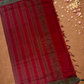 Handloom Korvai Silk Cotton Saree  |  Fire Orange