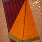 Handloom Korvai Silk Cotton Saree  |  Fire Orange