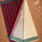 Handloom Korvai Silk Cotton Saree  |  Cream Beige