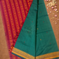 Handloom Korvai Silk Cotton Saree  |  Deep Teal