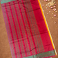 Handloom Korvai Silk Cotton Saree  |  Fire Orange