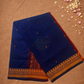 Handloom Korvai Silk Cotton Saree  |  Denim Blue