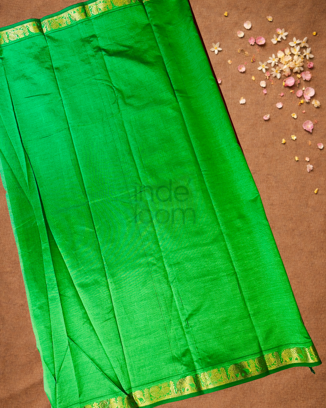 Pure Handloom Korvai Saree | With Dark Red
