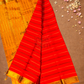 Handloom Korvai Cotton Silk Saree  |  Burnt Orange