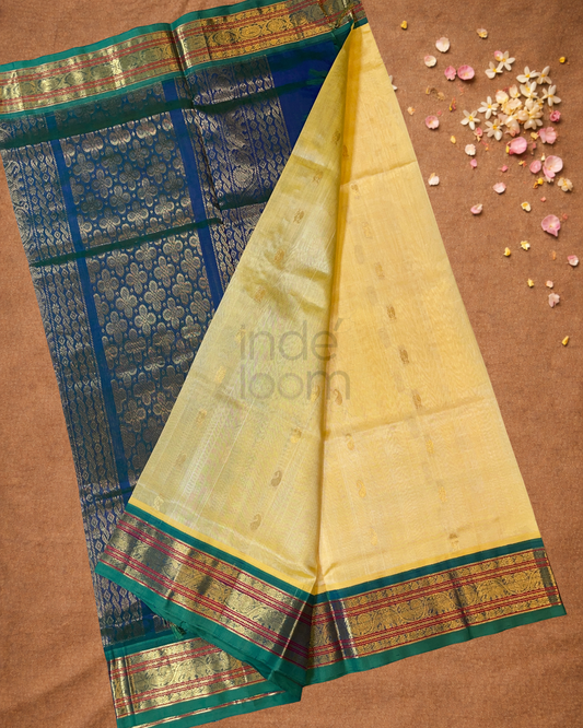 Pure Handloom Korvai Saree | Wine Purple and