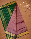 Handloom Korvai Silk Cotton Saree  |  Wine Red