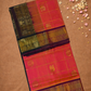 Handloom Korvai Silk Cotton Saree  |  Tomato Red
