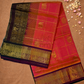 Handloom Korvai Silk Cotton Saree  |  Tomato Red
