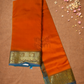 Pure Handloom Korvai Saree | With Fire Orange