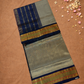 Handloom Korvai Silk Cotton Saree  |  Almond Beige