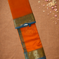 Pure Handloom Korvai Saree | With Fire Orange