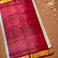 Handloom Korvai Silk Cotton Saree  |  Peacock Teal