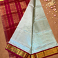Handloom Korvai Silk Cotton Saree  |  Peacock Teal