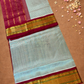 Handloom Korvai Silk Cotton Saree  |  Peacock Teal