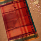 Handloom Korvai Silk Cotton Saree  |  Deep Teal