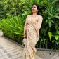 Classic Benarasi Semi Silk Saree | Beige Gold