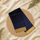 Chanderi Silk Saree With Dark Blue