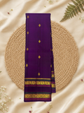 Handwoven Pure Gadwal Silk Saree  |  Mulberry Purple