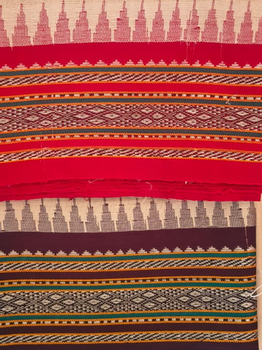 Handwoven Pure Vidarbha Tussar Silk Saree  |  Light Orange