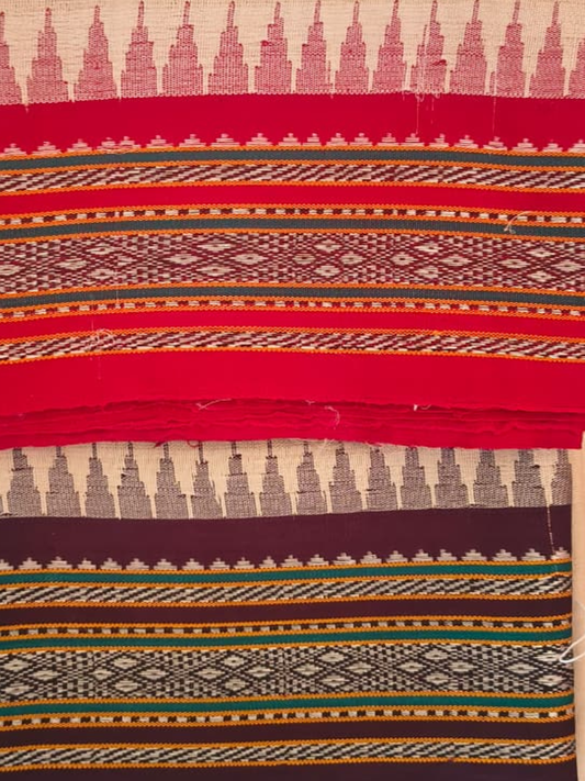 Handwoven Pure Vidarbha Tussar Silk Saree  |  Light Orange