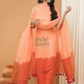 Coral Orange Jamdani 2-Piece Set Kurti & Dupatta (UNSTITCHED) - 140