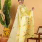 Classic Kota Doria Cotton Unstitched 2-Piece Kurti | Lemon Yellow
