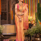 Kanaka Varnika - Golden yellow drape with rudraksha motifs