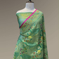Pure Banarasi Exclusive Ektara Kora JAMDANI Tilfi saree  | Green