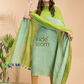 Pastel Green Handloom Linen X Linen 2-Piece Set Kurti & Dupatta (UNSTITCHED) - 861