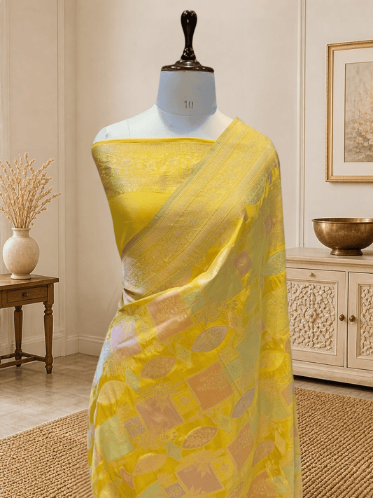 Exclusive Benarasi Silk Saree | Yellow