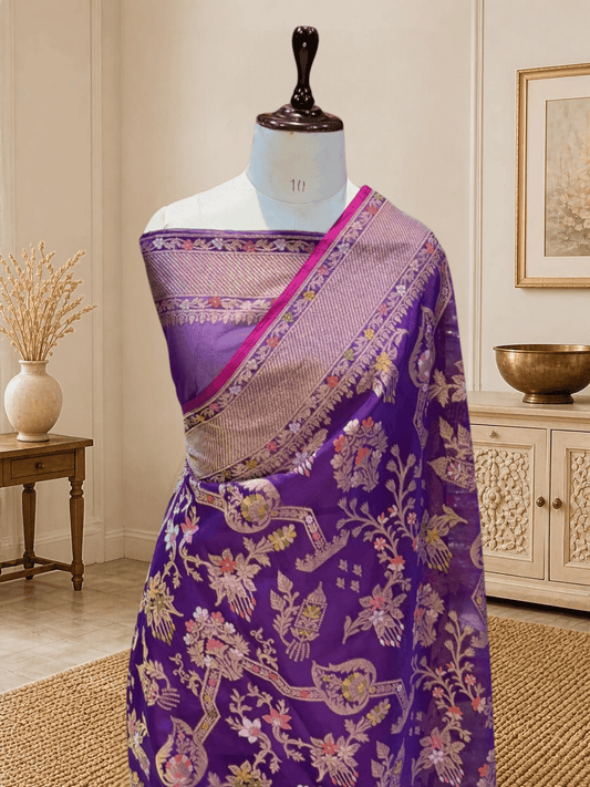 Exclusive Benarasi Silk Saree | Purple