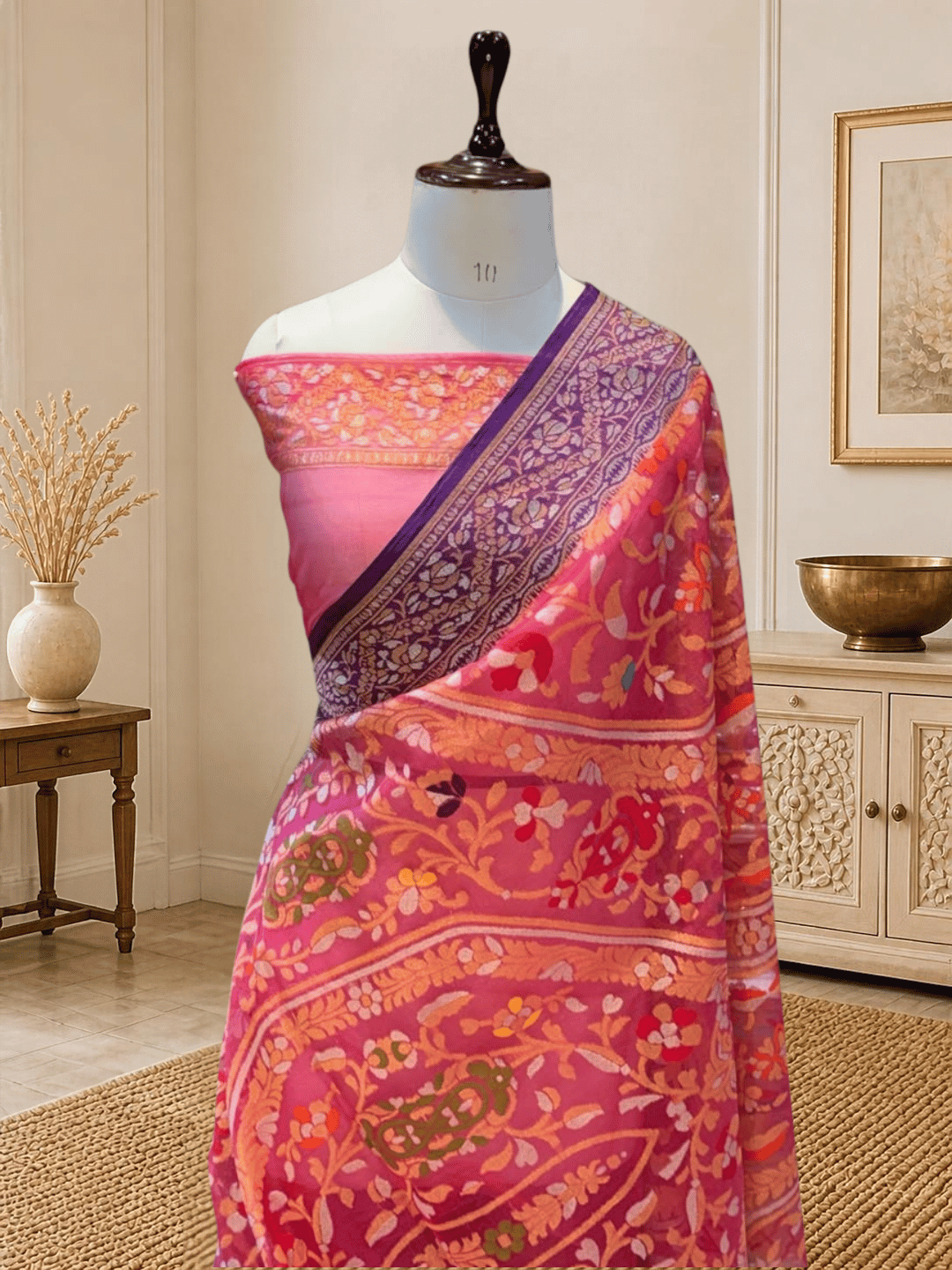 Exclusive Benarasi Silk Saree | Orange
