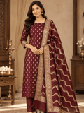 Classic Benarasi Katan Silk Kurti | Red