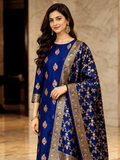 Classic Benarasi Katan Silk Kurti | Blue