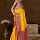 Classic Benarasi Katan Semi Silk Saree | Mustard Yellow