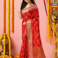 Classic Benarasi Katan Semi Silk Saree | Classic Red