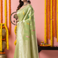 Classic Benarasi Katan Semi Silk Saree | Pale Green