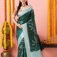 Classic Benarasi Semi Silk Saree | Dark Green