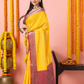 Classic Benarasi Semi Silk Saree | Mustard Yellow