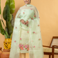 Classic Kota Doria Cotton Unstitched 2-Piece Kurti | Pista Green