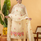 Classic Kota Doria Cotton Unstitched 2-Piece Kurti | Cream