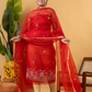 Classic Kota Doria Cotton Unstitched 2-Piece Kurti | Red
