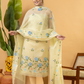 Classic Kota Doria Cotton Unstitched 2-Piece Kurti | Lemon Yellow