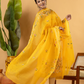 Classic Kota Doria Cotton Unstitched 2-Piece Kurti | Marigold Yellow